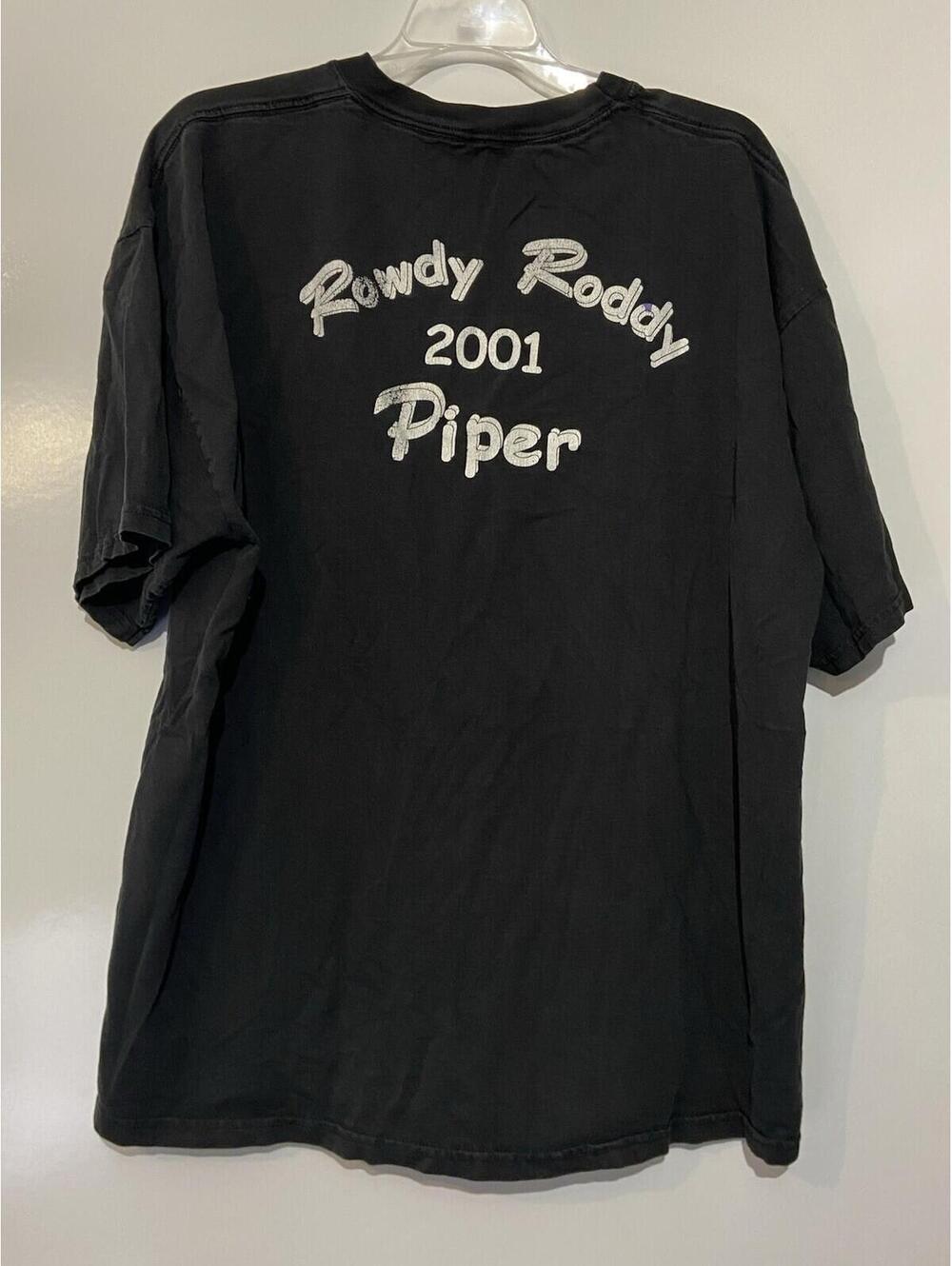 Mens Vintage 2001 Rowdy Roddy Piper Reality Check T Shirt Sz 2xl View 3